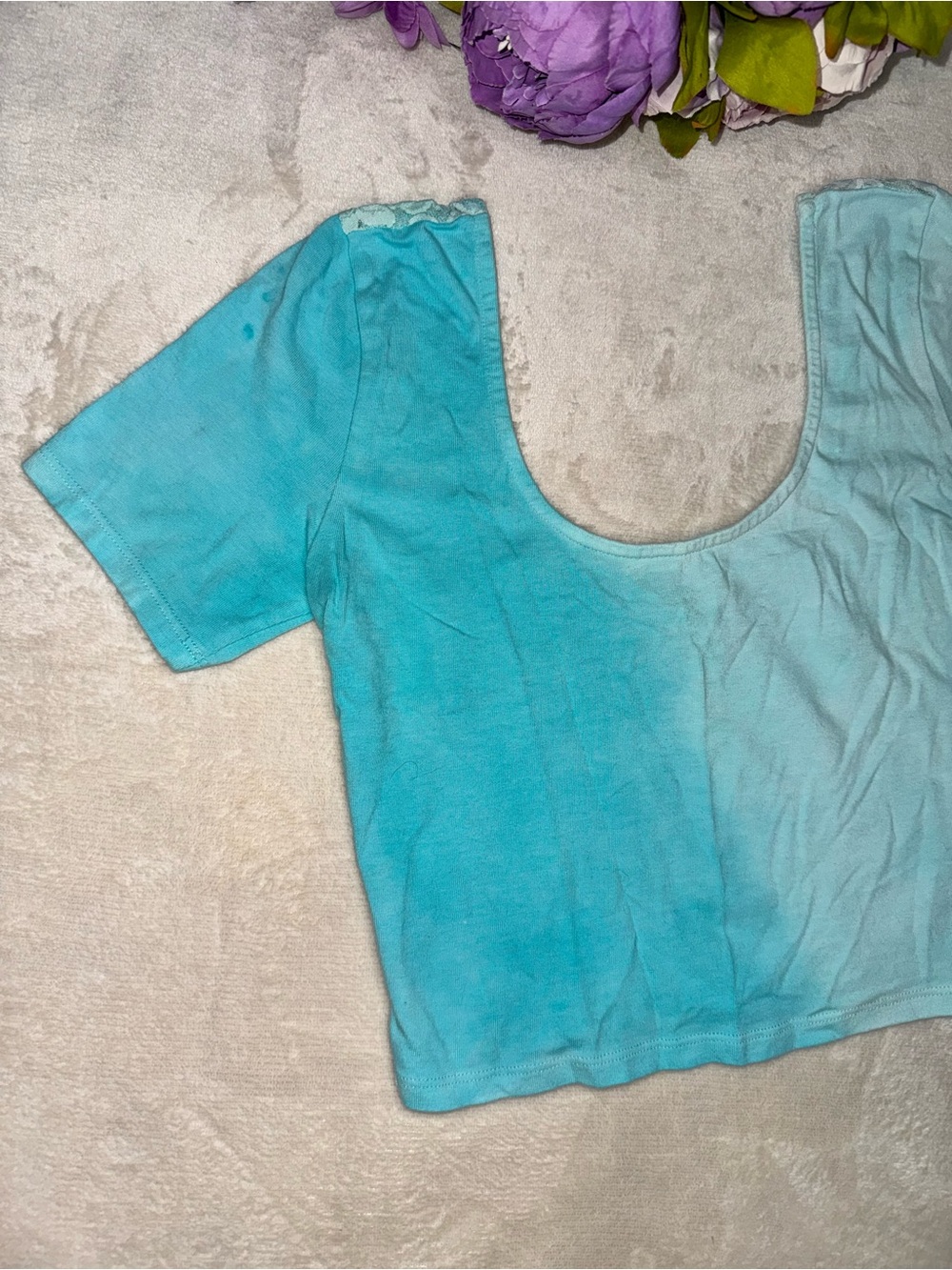 Forever 21 Ombre Crop Top with Sheer Lace Back - Picture 3 of 10